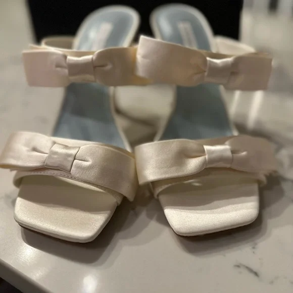 Nine West Women's YOLOH Heeled Sandal, Ivory sz 10 NEW - Picture 2 of 3